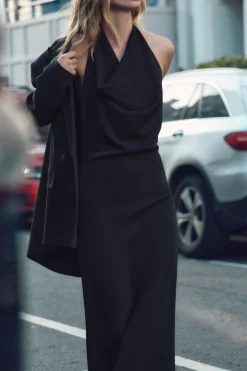 Best VESTIDO MIDI HALTER Mujer Vestidos