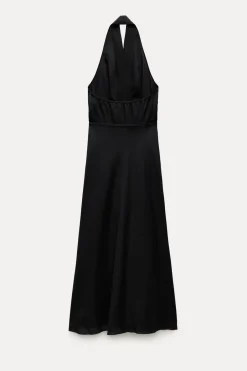 New VESTIDO MIDI HALTER ZW COLLECTION Mujer Vestidos
