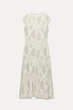 Outlet VESTIDO MIDI JACQUARD Mujer Vestidos