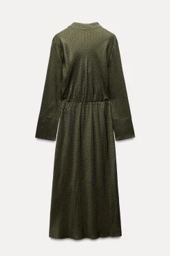 Best VESTIDO MIDI JACQUARD Mujer Vestidos