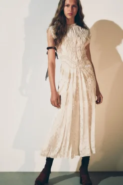 Discount VESTIDO MIDI JACQUARD ZW COLLECTION Mujer Vestidos