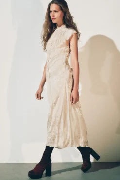 Discount VESTIDO MIDI JACQUARD ZW COLLECTION Mujer Vestidos