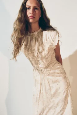 Discount VESTIDO MIDI JACQUARD ZW COLLECTION Mujer Vestidos