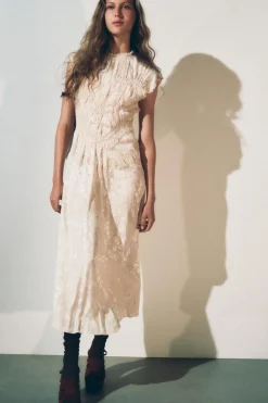 Discount VESTIDO MIDI JACQUARD ZW COLLECTION Mujer Vestidos