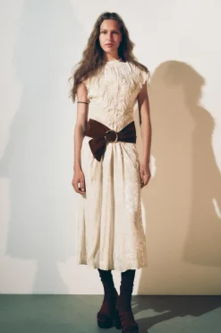 Discount VESTIDO MIDI JACQUARD ZW COLLECTION Mujer Vestidos