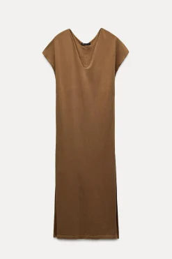 Online VESTIDO MIDI LAVADO Mujer Vestidos