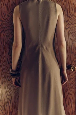 Sale VESTIDO MIDI LINO 100% ZW COLLECTION Mujer Vestidos