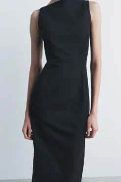 Best VESTIDO MIDI MANGA SISA ZW COLLECTION Mujer Vestidos