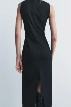 Best VESTIDO MIDI MANGA SISA ZW COLLECTION Mujer Vestidos