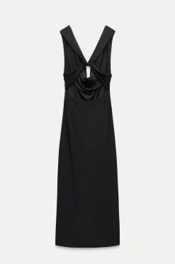 Clearance VESTIDO MIDI NUDO ESPALDA Mujer Vestidos