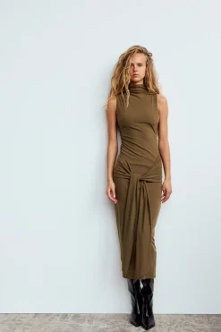 Clearance VESTIDO MIDI NUDO LAZADA Mujer Vestidos