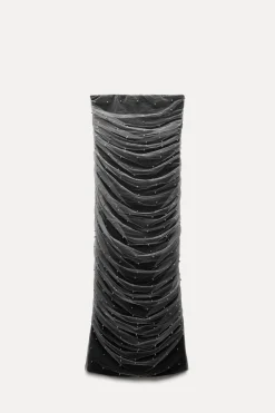 Outlet VESTIDO MIDI PUNTO BOLAS Mujer Vestidos|Cárdigan / Jerséis