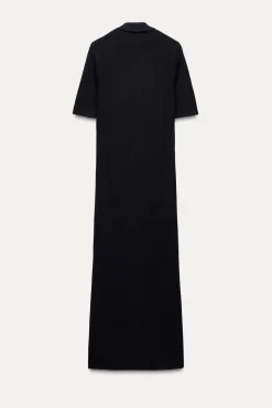 Outlet VESTIDO MIDI PUNTO BOTONES Mujer Vestidos|Cárdigan / Jerséis