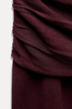 Best VESTIDO MIDI PUNTO DRAPEADO Mujer Vestidos|Cárdigan / Jerséis