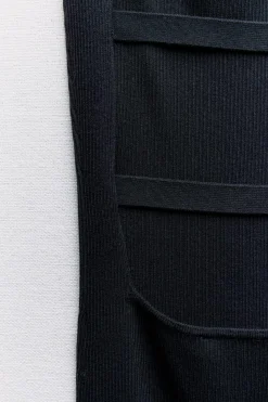 Online VESTIDO MIDI PUNTO ESPALDA DESCUBIERTA Mujer Vestidos|Cárdigan / Jerséis