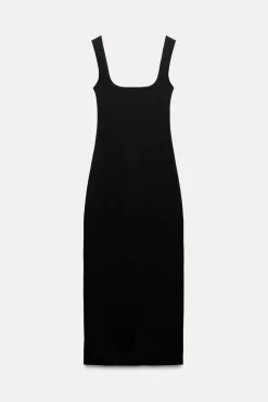Sale VESTIDO MIDI PUNTO STRETCH Mujer Vestidos