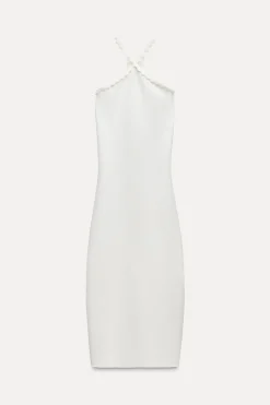 New VESTIDO MIDI PUNTO STRETCH Mujer Vestidos