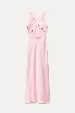 Online VESTIDO MIDI SATINADO Mujer Vestidos