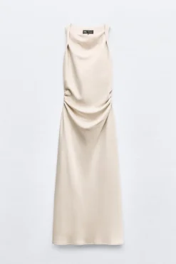 Sale VESTIDO MIDI SATINADO Mujer Vestidos