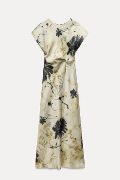 Sale VESTIDO MIDI SATINADO Mujer Vestidos