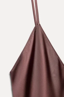 Clearance VESTIDO MIDI SATINADO Mujer Vestidos