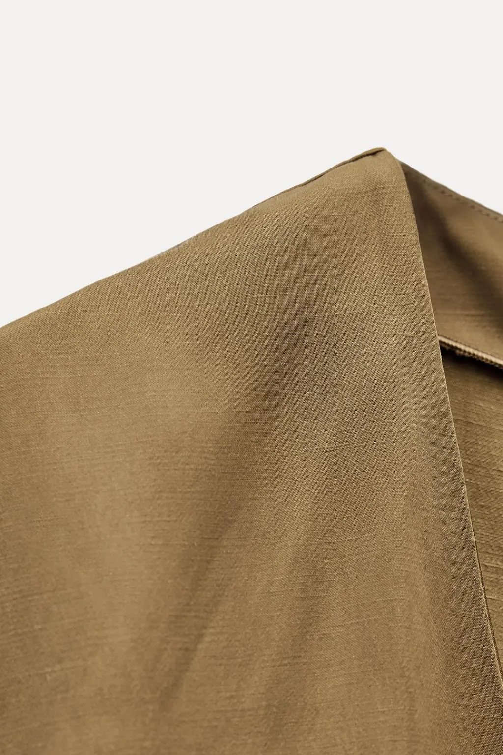 Outlet VESTIDO MIDI SATINADO CON LINO ZW COLLECTION Mujer Vestidos