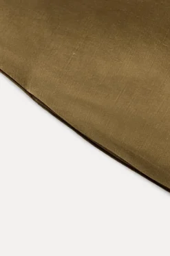 Outlet VESTIDO MIDI SATINADO CON LINO ZW COLLECTION Mujer Vestidos