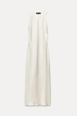 Best VESTIDO MIDI SATINADO ESPALDA DESCUBIERTA Mujer Vestidos