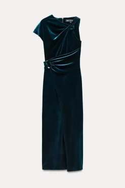 Sale VESTIDO MIDI TERCIOPELO Mujer Vestidos