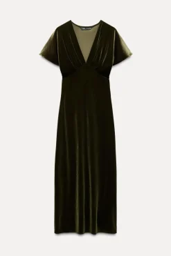 Sale VESTIDO MIDI TERCIOPELO Mujer Vestidos