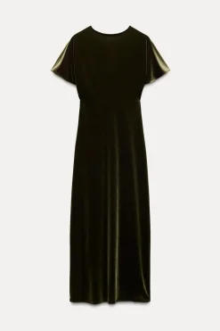 Sale VESTIDO MIDI TERCIOPELO Mujer Vestidos