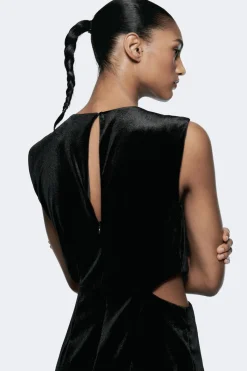 Online VESTIDO MIDI TERCIOPELO HEBILLA Mujer Vestidos