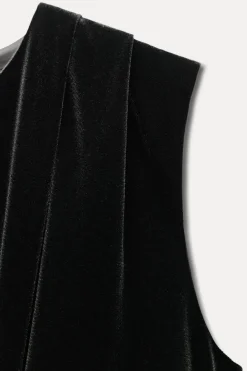 Online VESTIDO MIDI TERCIOPELO HEBILLA Mujer Vestidos