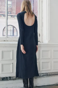 Discount VESTIDO MIDI TEXTURA Mujer Vestidos