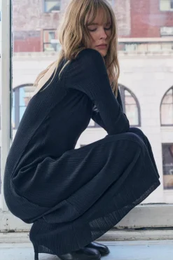 Discount VESTIDO MIDI TEXTURA Mujer Vestidos