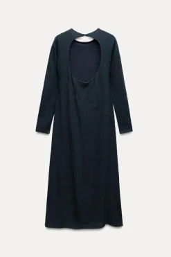 Discount VESTIDO MIDI TEXTURA Mujer Vestidos