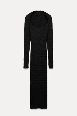 Sale VESTIDO MIDI TEXTURA Mujer Vestidos