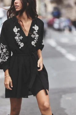 Hot VESTIDO MINI BORDADOS Mujer Vestidos