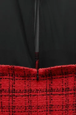 New VESTIDO MINI COMBINADO ESTRUCTURA Mujer Vestidos