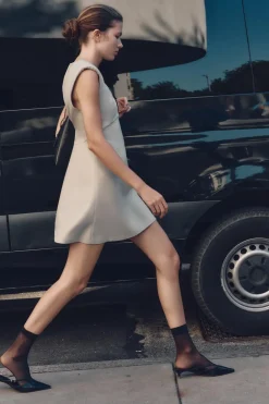 New VESTIDO MINI EFECTO BRILLO Mujer Vestidos