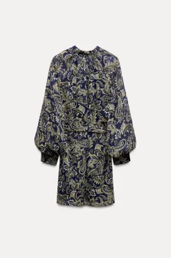 Outlet VESTIDO MINI ESTAMPADO PAISLEY Mujer Vestidos