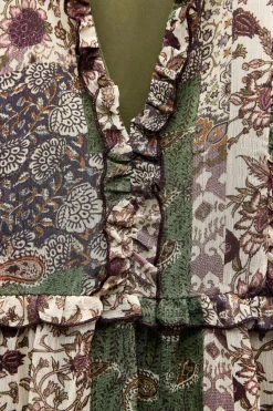 Sale VESTIDO MINI ESTAMPADO VOLANTES Mujer Vestidos