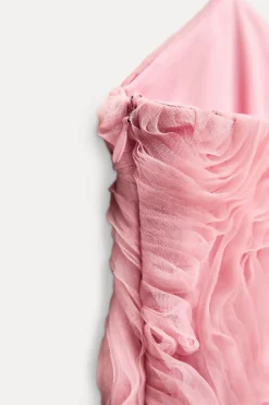 New VESTIDO MINI ESTRUCTURA FLOR Mujer Vestidos