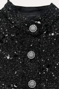 Fashion VESTIDO MINI ESTRUCTURA LENTEJUELAS Mujer Vestidos