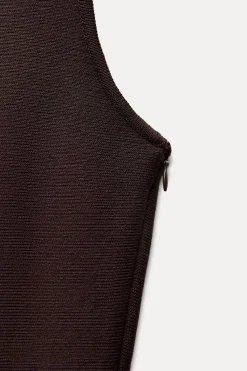 Online VESTIDO MINI PUNTO CINTURÓN Mujer Vestidos|Cárdigan / Jerséis