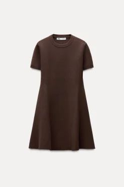 Online VESTIDO MINI PUNTO LISO Mujer Vestidos|Cárdigan / Jerséis