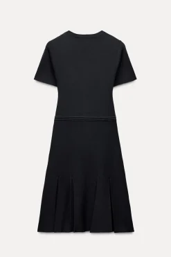 Hot VESTIDO MINI PUNTO TABLAS Mujer Vestidos|Cárdigan / Jerséis