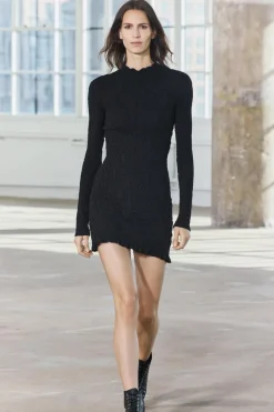 New VESTIDO MINI PUNTO TEXTURA Mujer Vestidos|Cárdigan / Jerséis