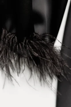 Sale VESTIDO MINI SATINADO PLUMAS Mujer Vestidos