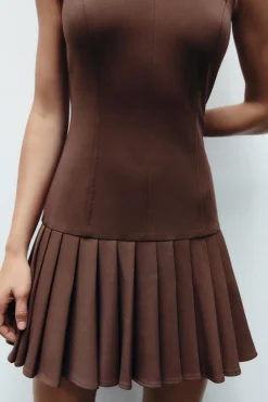 Fashion VESTIDO MINI TABLAS Mujer Vestidos